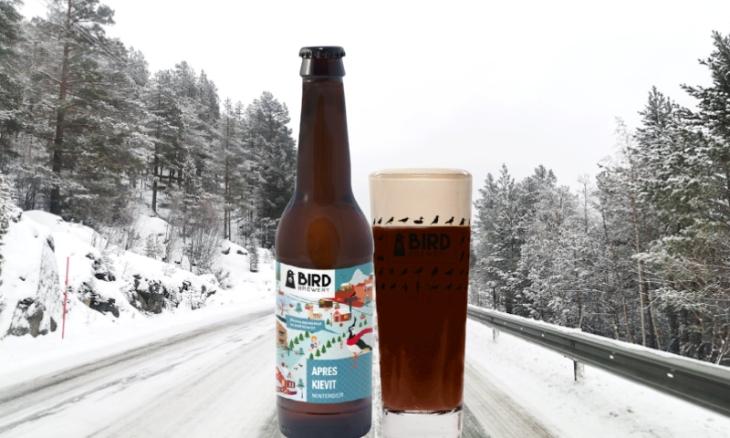 Apres Kievit bierflesje en glas Apres Kievit bierflesje en glas